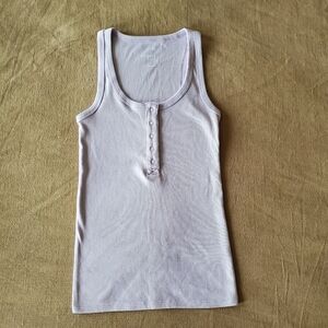 SO Ribbed Snap Henley Tank Top